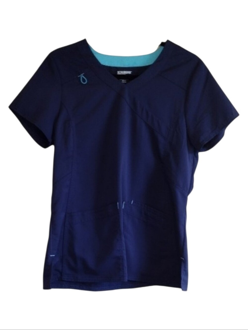 Scrubstar Dark Blue Women's Short Sleeve Scrub Top Size S!